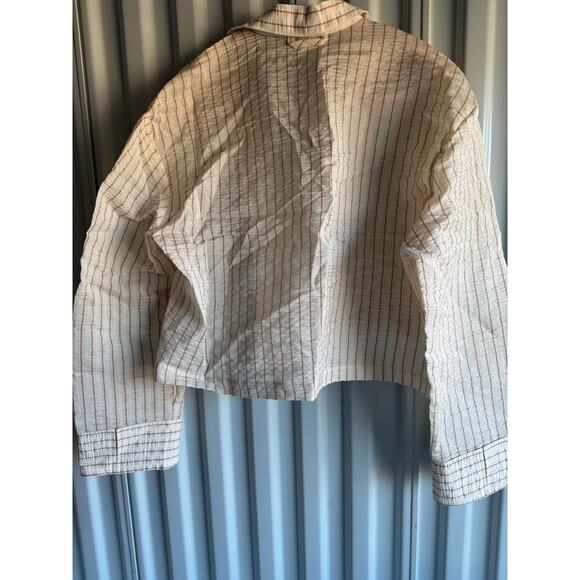 3 for $9 Zara Crinkle Cropped Top S Oversized Button Up - Picture 5 of 6